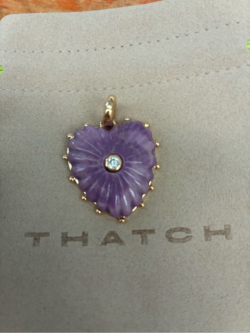 Malene Purple Mica Heart Clip